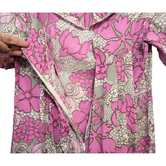 Vintage 1960s Hawaiian Pake Muu Floral Maxi Dress - Picture 8 of 12